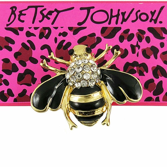 Betsey Johnson Jewelry - Betsey Johnson Bee Honeybee Crystal Brooch / Pin